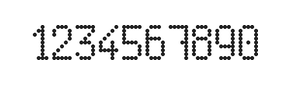 5×9数字点阵字体 ddN59AA1081