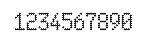 5×9数字点阵字体 ddN59AA1083