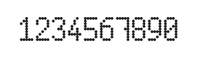 5×9数字点阵字体 ddN59AA1085