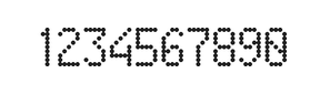 5×9数字点阵字体 ddN59AA1086