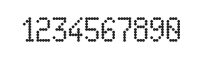5×9数字点阵字体 ddN59AA1087