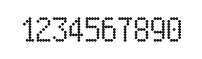 5×9数字点阵字体 ddN59AA1099