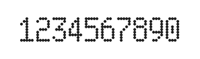 5×9数字点阵字体 ddN59AA1101