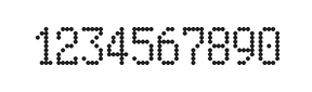 5×9数字点阵字体 ddN59AA1102