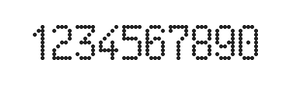 5×9数字点阵字体 ddN59AA1103