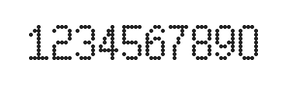 5×9数字点阵字体 ddN59AA1104