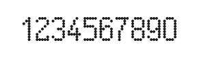 5×9数字点阵字体 ddN59AA1107