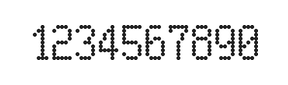 5×9数字点阵字体 ddN59AA1109