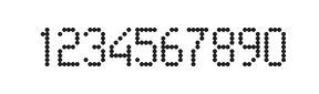 5×9数字点阵字体 ddN59AA1110