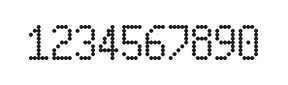 5×9数字点阵字体 ddN59AA1111