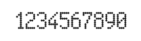 5×9数字点阵字体 ddN59AA1112