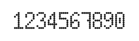 5×9数字点阵字体 ddN59AA1114