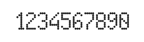 5×9数字点阵字体 ddN59AA1122