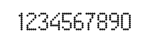 5×9数字点阵字体 ddN59AA1129