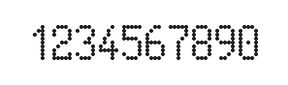 5×9数字点阵字体 ddN59AA1133