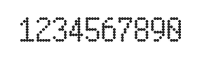 5×9数字点阵字体 ddN59AA1134