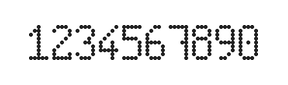 5×9数字点阵字体 ddN59AA1135