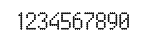 5×9数字点阵字体 ddN59AA1138