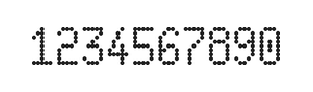 5×9数字点阵字体 ddN59AA1140