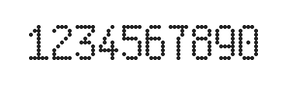 5×9数字点阵字体 ddN59AA1141