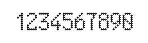 5×9数字点阵字体 ddN59AA1146