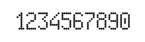 5×9数字点阵字体 ddN59AA1148