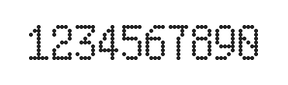 5×9数字点阵字体 ddN59AA1150