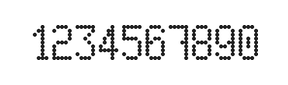 5×9数字点阵字体 ddN59AA1151