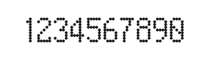 5×9数字点阵字体 ddN59AA1152