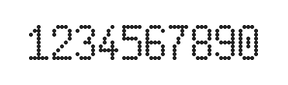 5×9数字点阵字体 ddN59AA1153