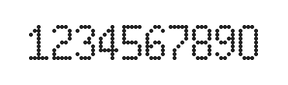 5×9数字点阵字体 ddN59AA1154