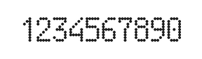 5×9数字点阵字体 ddN59AA1155