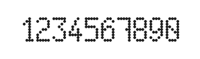 5×9数字点阵字体 ddN59AA1157
