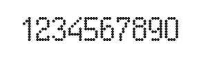 5×9数字点阵字体 ddN59AA1158
