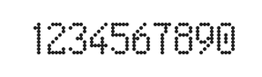 5×9数字点阵字体 ddN59AA1159