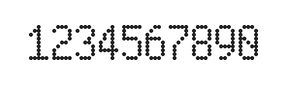 5×9数字点阵字体 ddN59AA1162