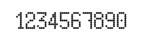 5×9数字点阵字体 ddN59AA1165