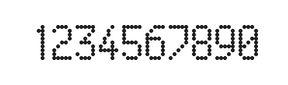 5×9数字点阵字体 ddN59AA1167
