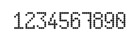 5×9数字点阵字体 ddN59AA1176