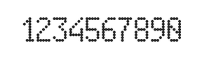 5×9数字点阵字体 ddN59AA1177