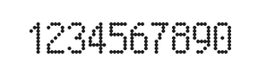 5×9数字点阵字体 ddN59AA1178