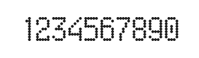 5×9数字点阵字体 ddN59AA1182