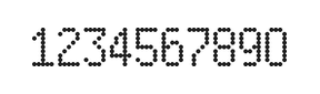 5×9数字点阵字体 ddN59AA1185