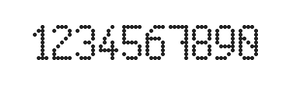 5×9数字点阵字体 ddN59AA1186