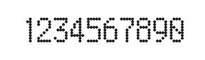 5×9数字点阵字体 ddN59AA1188