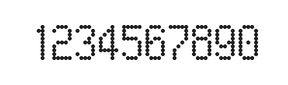 5×9数字点阵字体 ddN59AA1190