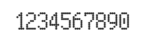 5×9数字点阵字体 ddN59AA1191