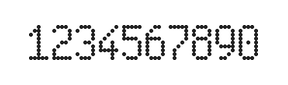5×9数字点阵字体 ddN59AA1194