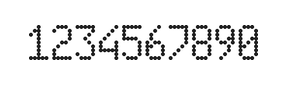 5×9数字点阵字体 ddN59AA1195