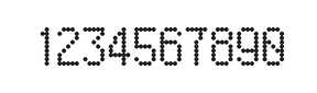 5×9数字点阵字体 ddN59AA1196